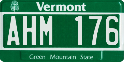 VT license plate AHM176