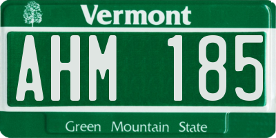 VT license plate AHM185