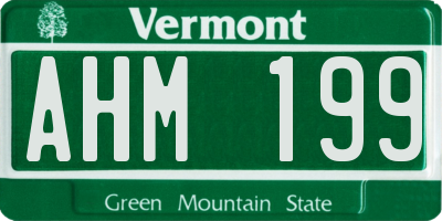 VT license plate AHM199