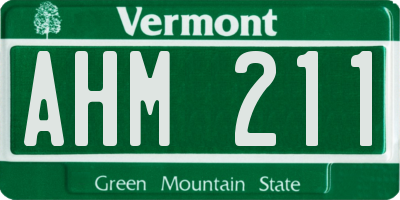 VT license plate AHM211