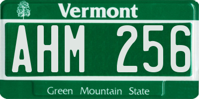VT license plate AHM256