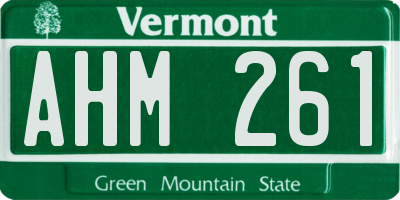 VT license plate AHM261