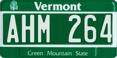 VT license plate AHM264