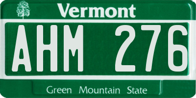 VT license plate AHM276