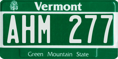 VT license plate AHM277