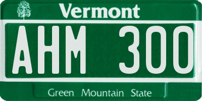 VT license plate AHM300