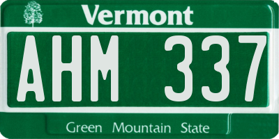 VT license plate AHM337