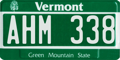 VT license plate AHM338