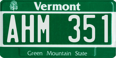 VT license plate AHM351