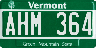 VT license plate AHM364
