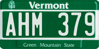 VT license plate AHM379