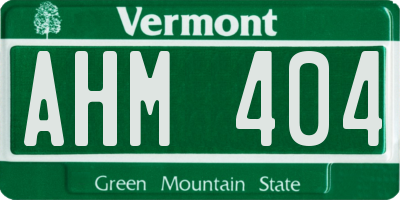 VT license plate AHM404