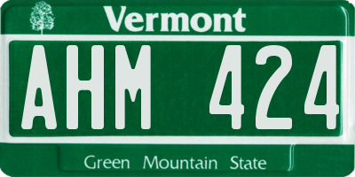VT license plate AHM424