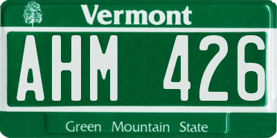 VT license plate AHM426