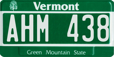 VT license plate AHM438