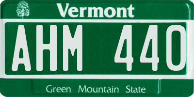 VT license plate AHM440