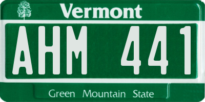 VT license plate AHM441
