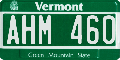 VT license plate AHM460
