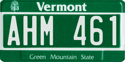 VT license plate AHM461