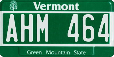 VT license plate AHM464
