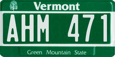VT license plate AHM471