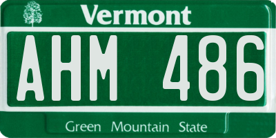 VT license plate AHM486
