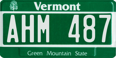 VT license plate AHM487