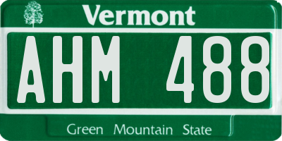 VT license plate AHM488