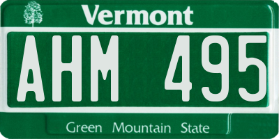 VT license plate AHM495