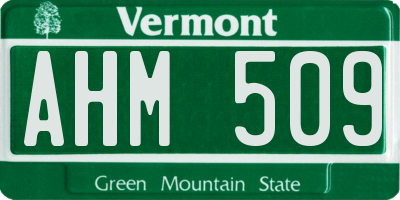 VT license plate AHM509