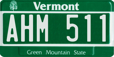 VT license plate AHM511