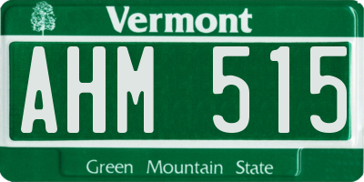 VT license plate AHM515