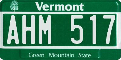 VT license plate AHM517