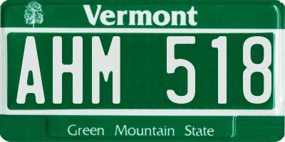 VT license plate AHM518