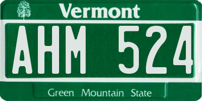 VT license plate AHM524