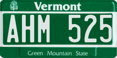 VT license plate AHM525