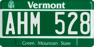 VT license plate AHM528