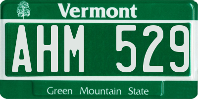 VT license plate AHM529