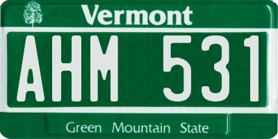 VT license plate AHM531