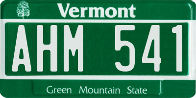 VT license plate AHM541