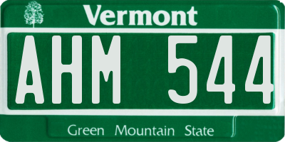 VT license plate AHM544