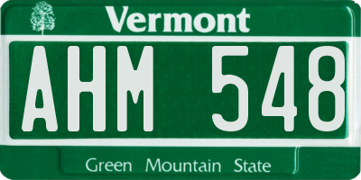 VT license plate AHM548