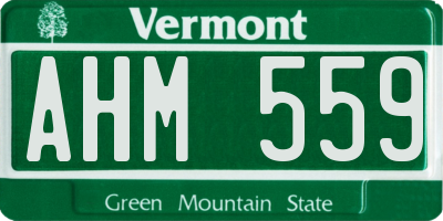 VT license plate AHM559