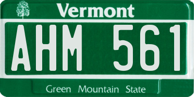 VT license plate AHM561