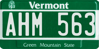 VT license plate AHM563