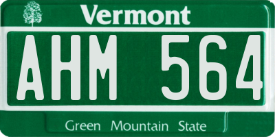 VT license plate AHM564