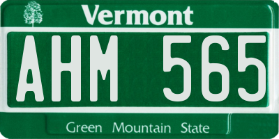 VT license plate AHM565