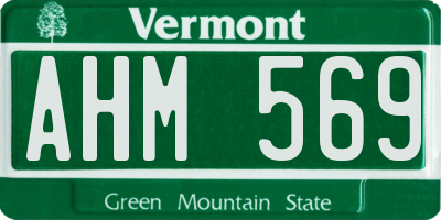 VT license plate AHM569