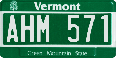 VT license plate AHM571