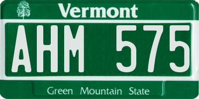 VT license plate AHM575